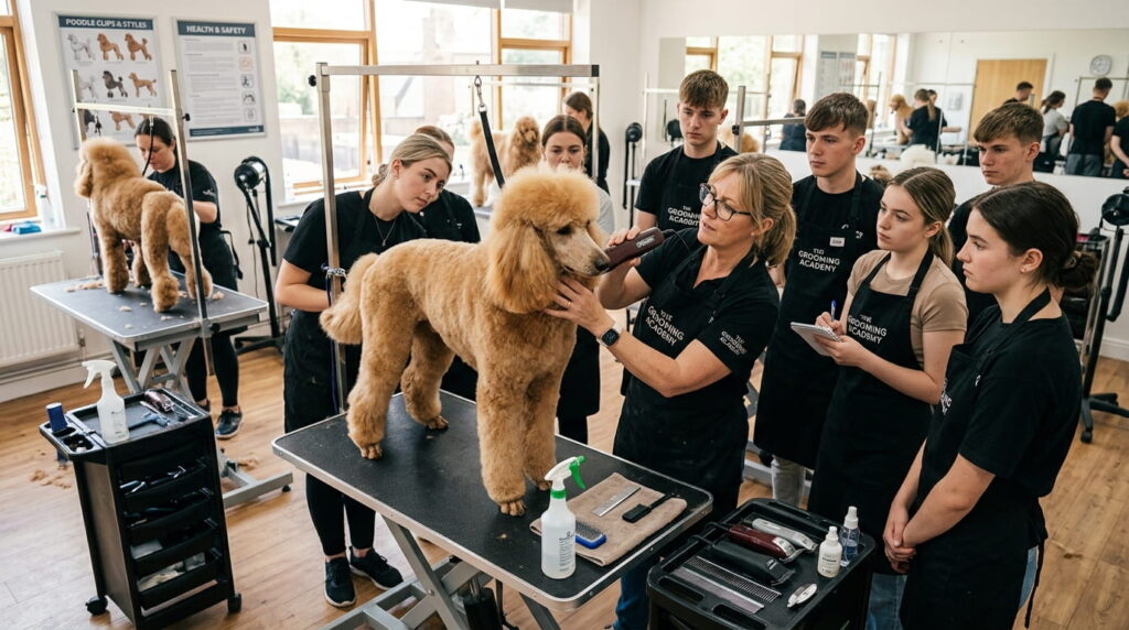 Poodle grooming courses with professional training and styling instruction